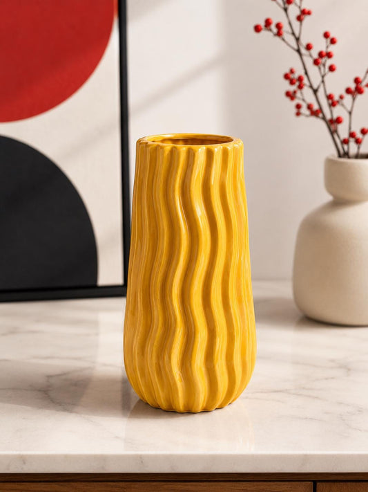 Modern Wavy Vase | 3D Printed Decorative Vase | Minimalist Home Decor