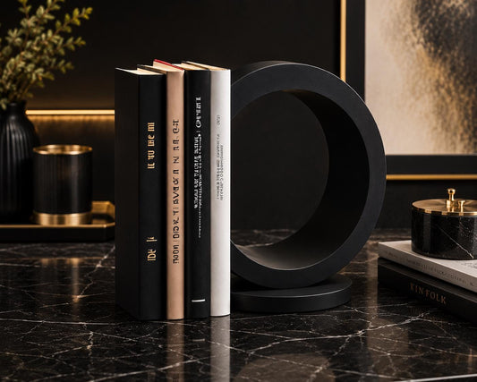 Modern Crescent Bookend | Minimalist Desk Decor