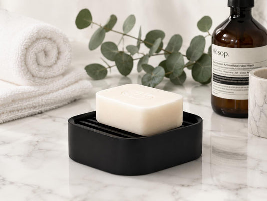 Modern Soap Dish with Drainage Tray | 3D Printed Bathroom Soap Holder