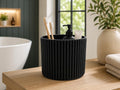 Modern Bathroom Organizer | Ribbed Vanity Storage Holder