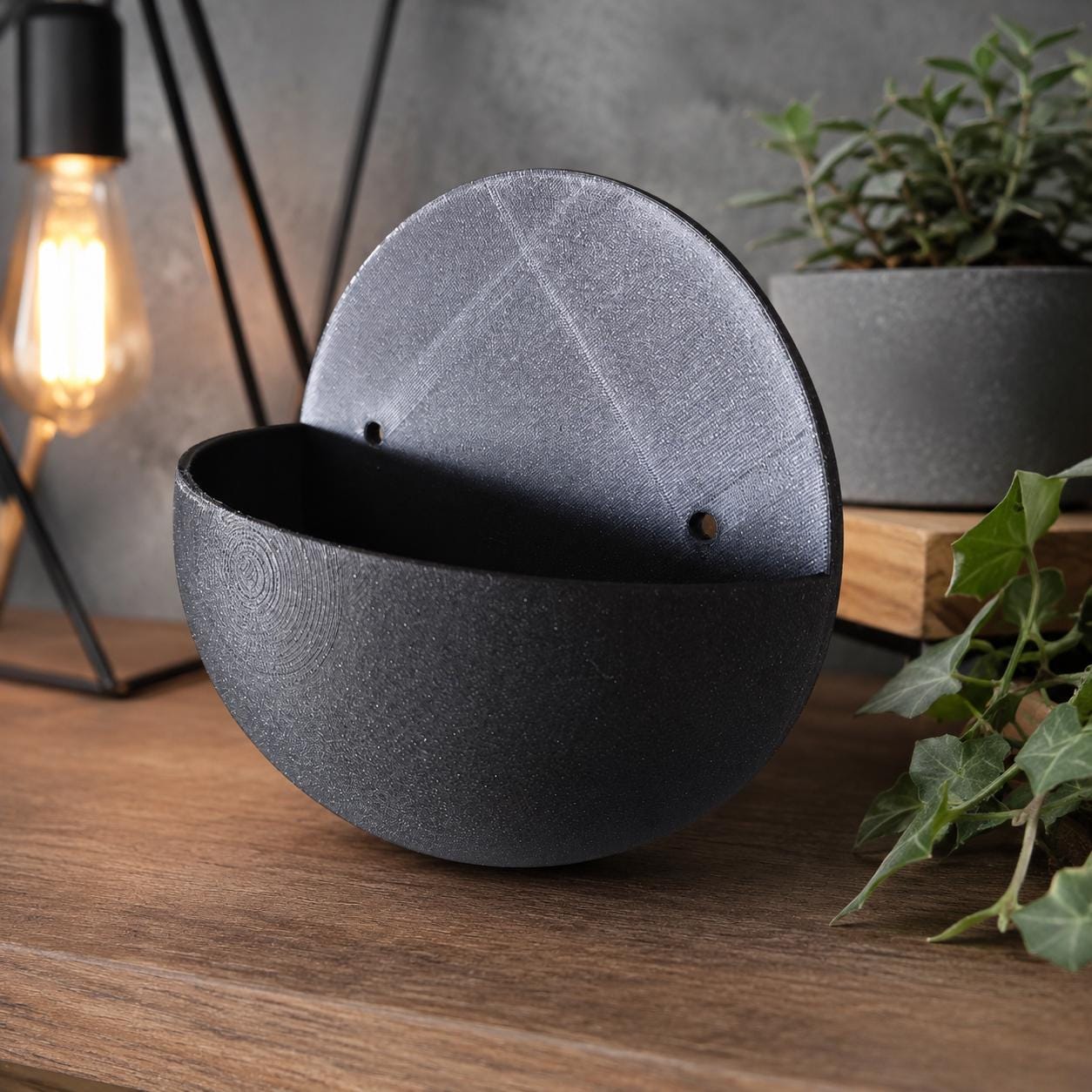 Modern Wall Planter | 3D Printed Hanging Plant Pot Decor