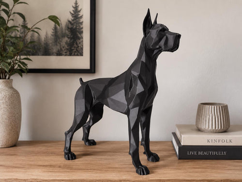 Geometric Dane Sculpture | Modern Minimalist Dog Decor