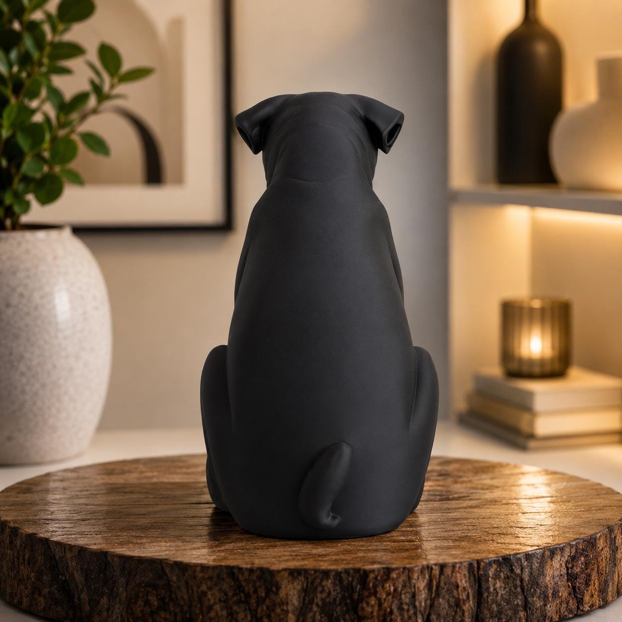 Geometric Pug Sculpture | Modern Minimalist Dog Decor