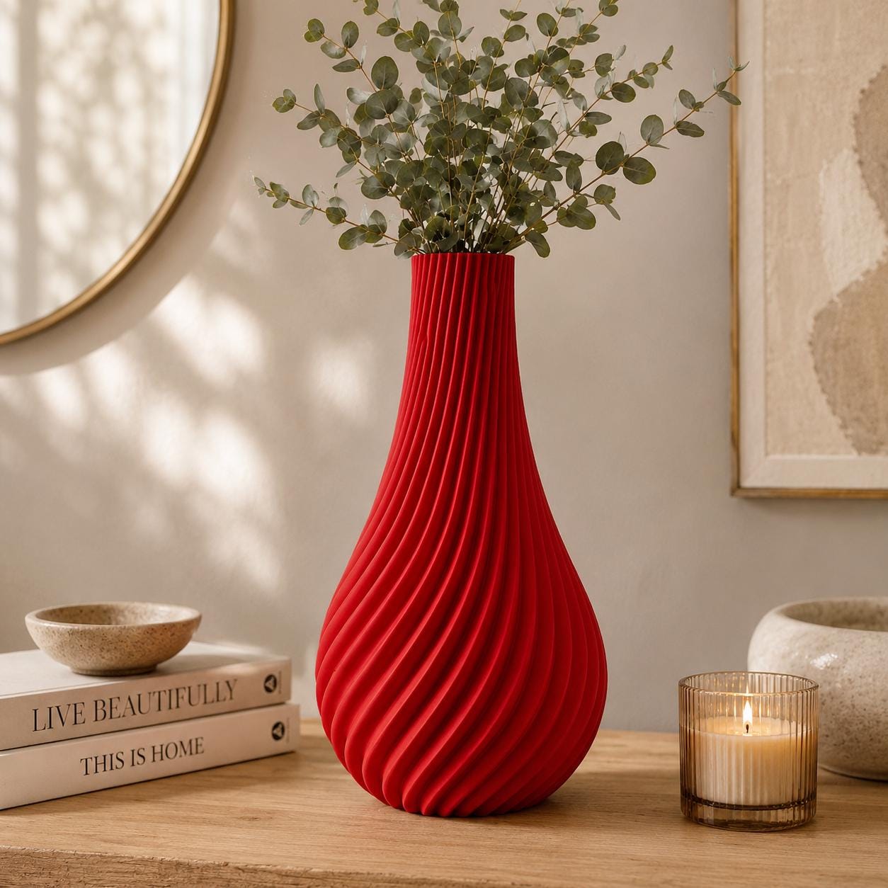 Modern Spiral Vase | 3D Printed Minimalist Home Decor