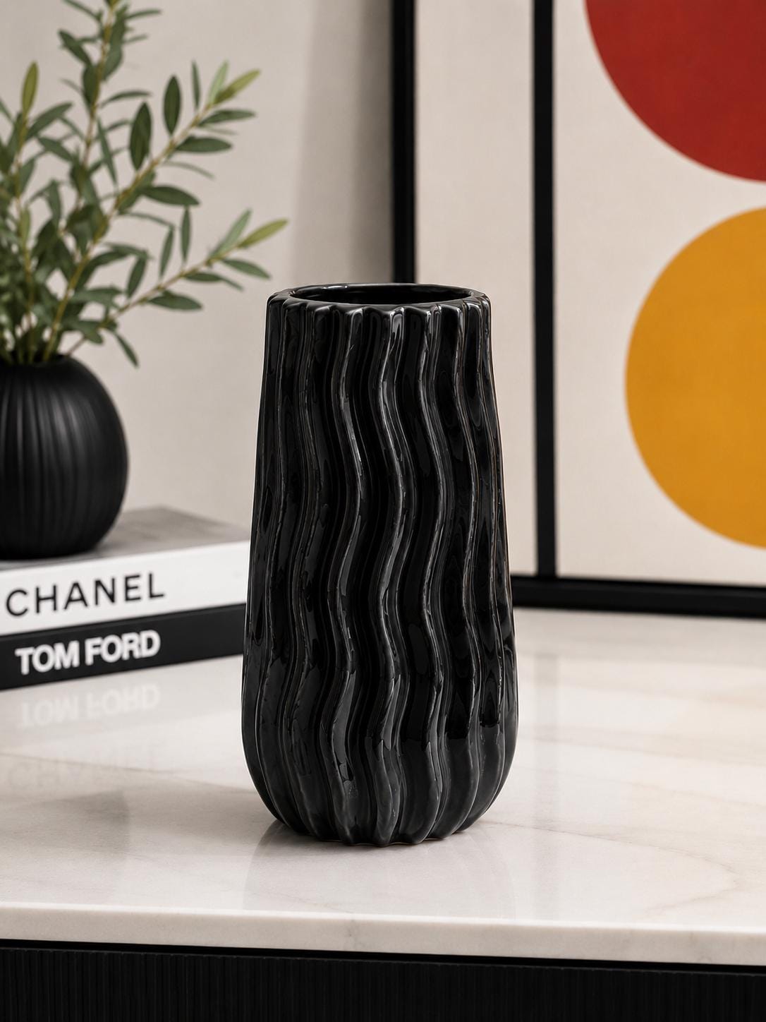 Modern Wavy Vase | 3D Printed Decorative Vase | Minimalist Home Decor