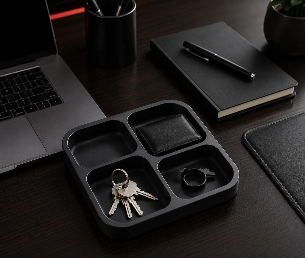 Modern Valet Tray Organizer | Entryway Catchall Tray for Keys & Wallet