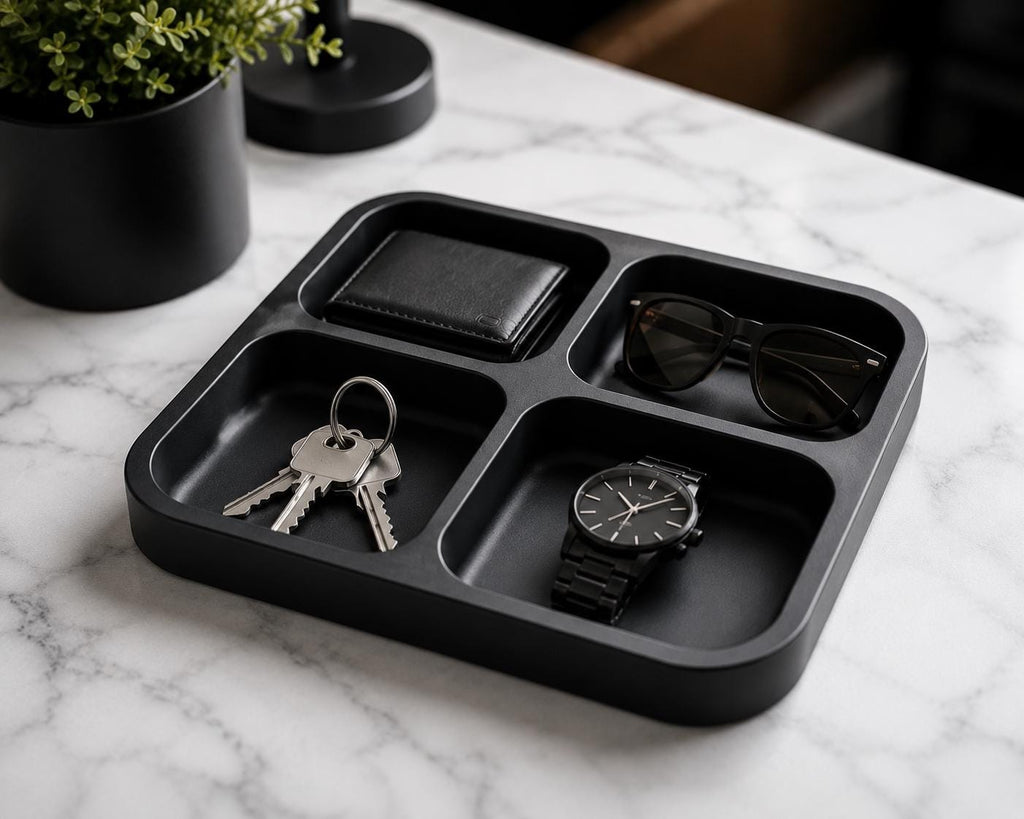 Modern Valet Tray Organizer | Entryway Catchall Tray for Keys & Wallet