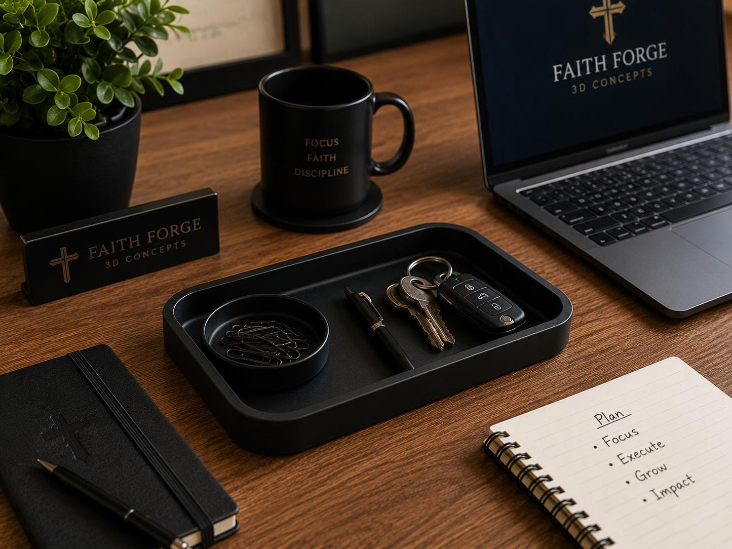 Valet Tray Organizer | Catchall Tray for Keys Wallet Watch & EDC