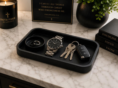 Valet Tray Organizer | Catchall Tray for Keys Wallet Watch & EDC