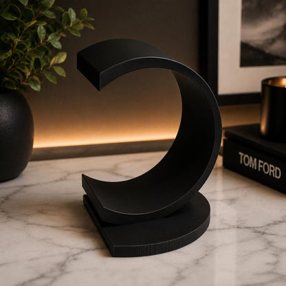 Modern Crescent Bookend | Minimalist Desk Decor