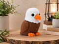 Knitted Eagle Figurine | 3D Printed Bald Eagle Decor Gift