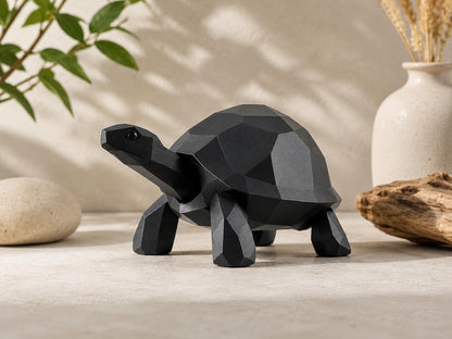 Geometric Turtle Decor | Modern Low Poly Turtle Sculpture