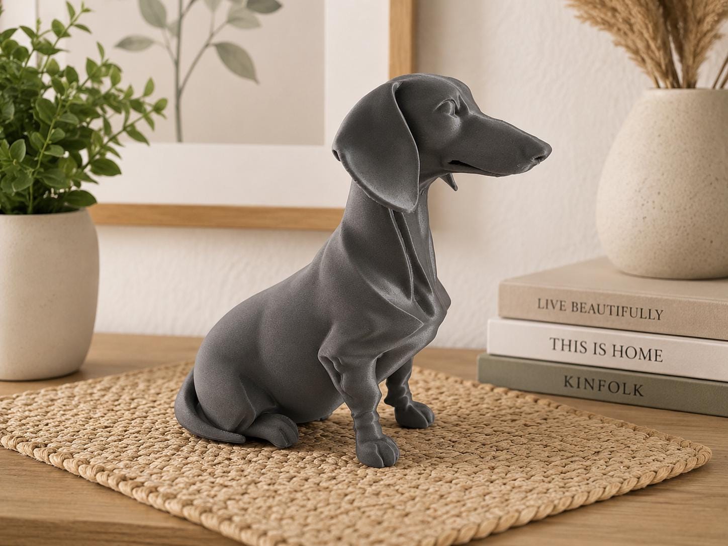 Dachshund Dog Decor | Modern Minimalist Wiener Dog Sculpture
