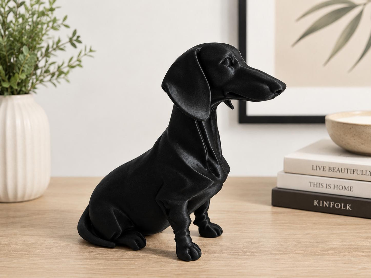 Dachshund Dog Decor | Modern Minimalist Wiener Dog Sculpture