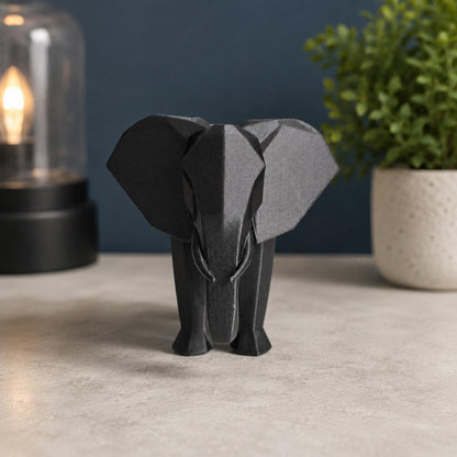 Geometric Elephant Sculpture | Modern Minimalist Elephant Decor