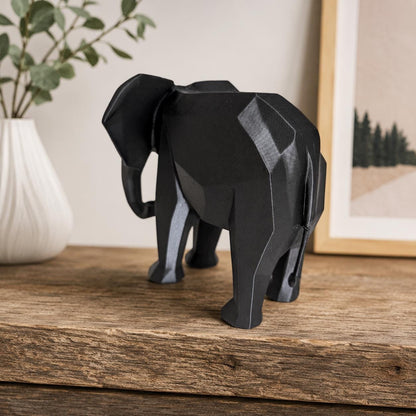Geometric Elephant Sculpture | Modern Minimalist Elephant Decor