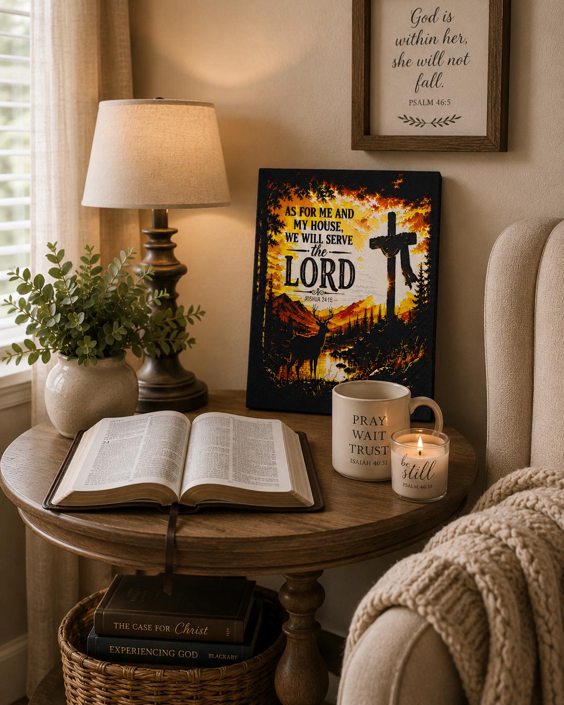 Joshua 24:15 Christian Wall Art | 3D Printed Scripture Decor, Faith Home Decoration