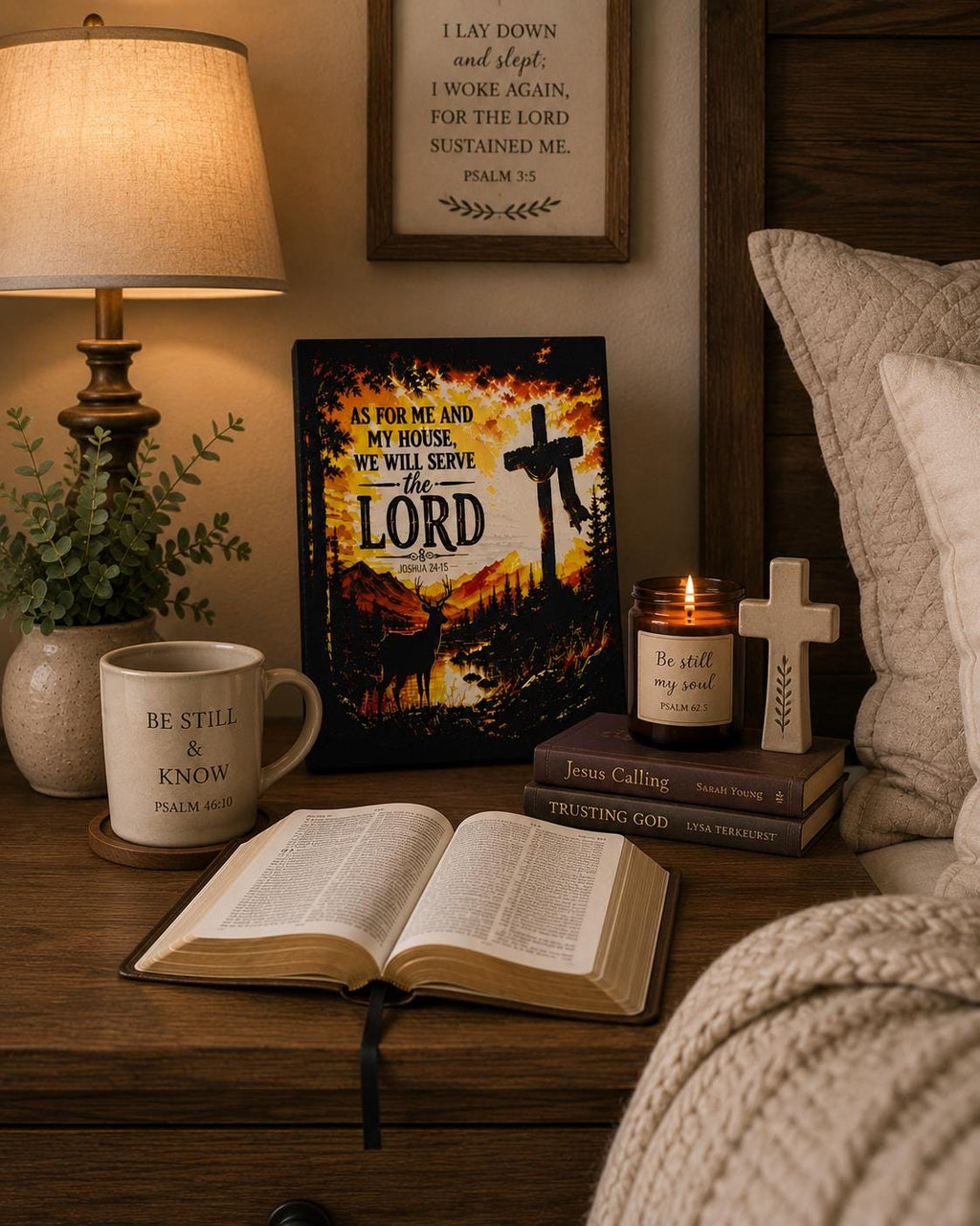 Joshua 24:15 Christian Wall Art | 3D Printed Scripture Decor, Faith Home Decoration