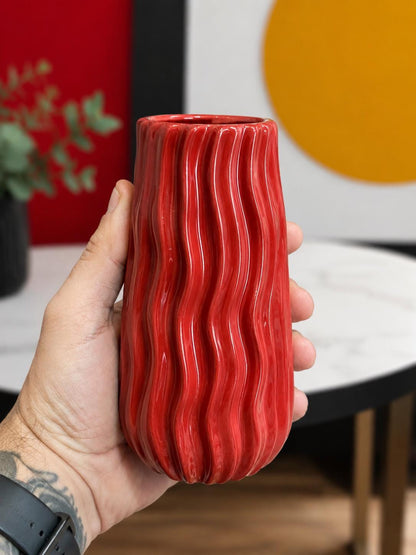 Modern Wavy Vase | 3D Printed Decorative Vase | Minimalist Home Decor