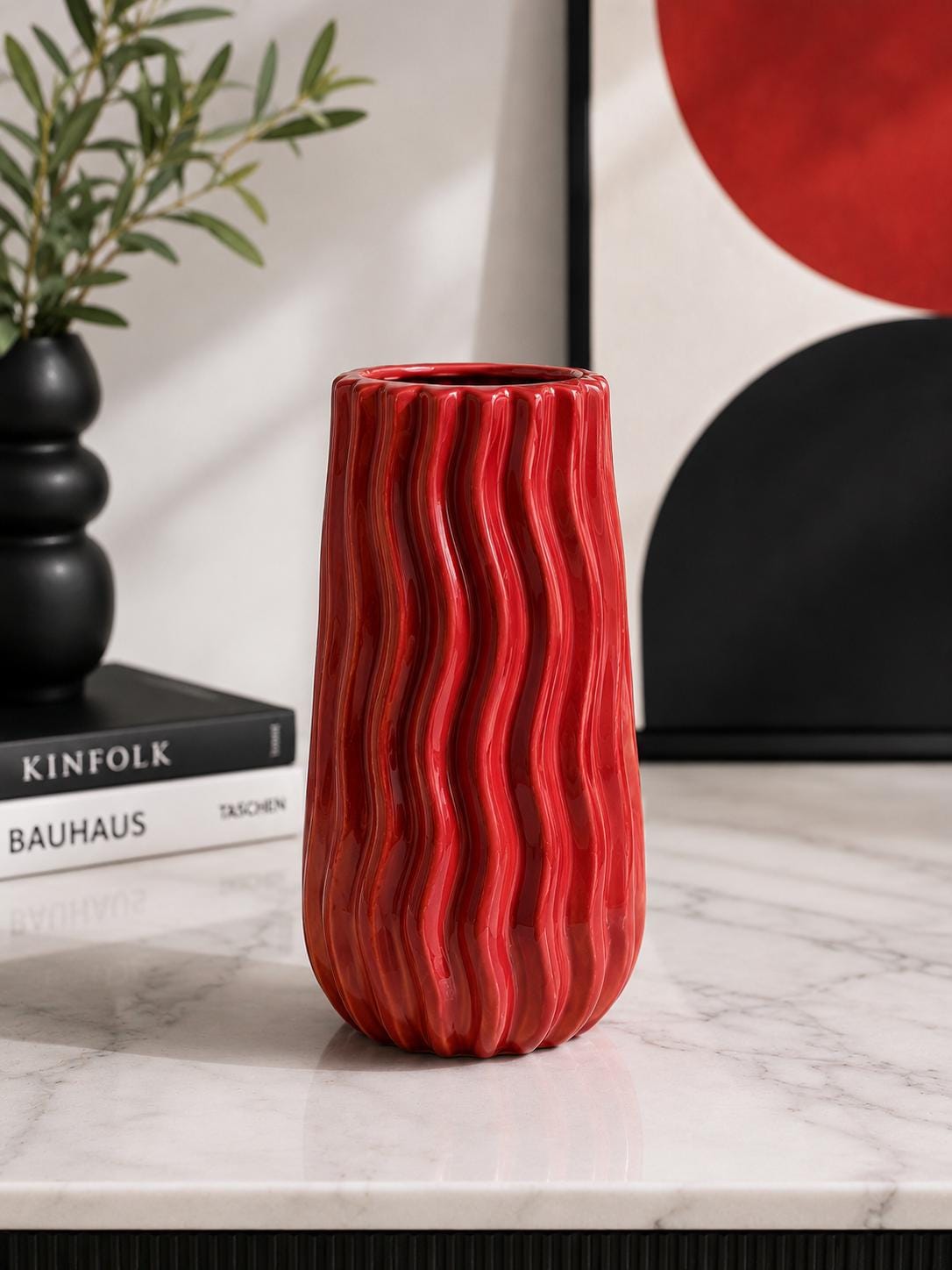 Modern Wavy Vase | 3D Printed Decorative Vase | Minimalist Home Decor