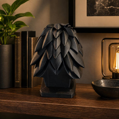 Modern Lion Bust Sculpture | 3D Printed Lion Decor | Office Shelf Art
