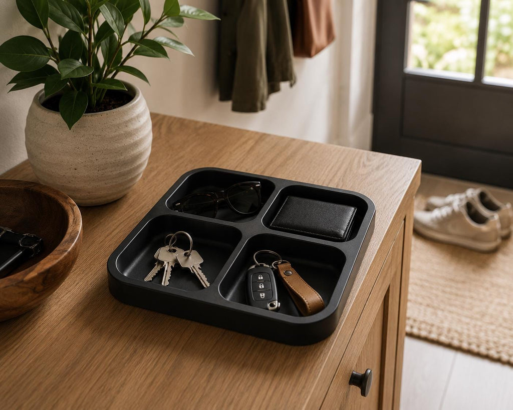 Modern Valet Tray Organizer | Entryway Catchall Tray for Keys & Wallet