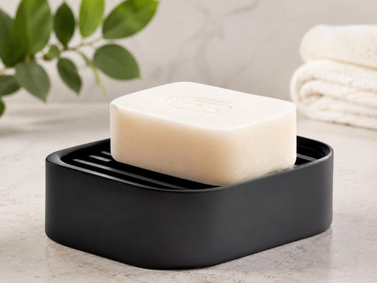 Modern Soap Dish with Drainage Tray | 3D Printed Bathroom Soap Holder
