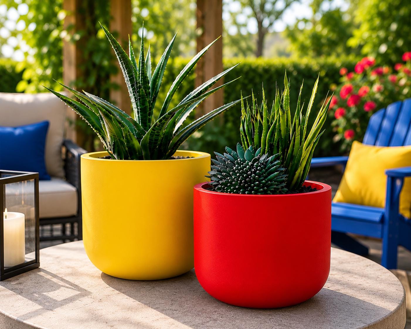 Set of 2 Modern Planter Pots | Minimalist Home Decor
