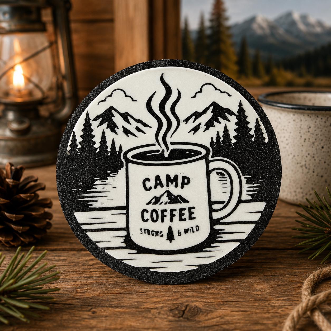 Life Is Better in the Mountains Coaster Set | Rustic Mountain Decor | 3D Printed Coasters
