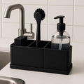 Minimalist Kitchen Sink Caddy | 3 Compartment Sink Organizer | Soap Sponge Brush Holder | Kitchen Counter Organizer | 3D Printed Sink Tray