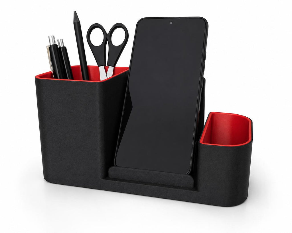 3D Printed Teacher Desk Organizer | Phone Stand, Pen Holder, Classroom Accessory