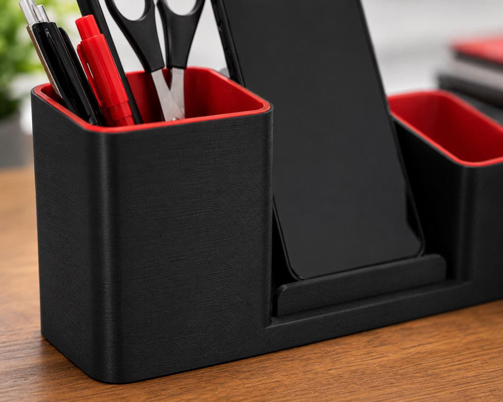 3D Printed Teacher Desk Organizer | Phone Stand, Pen Holder, Classroom Accessory