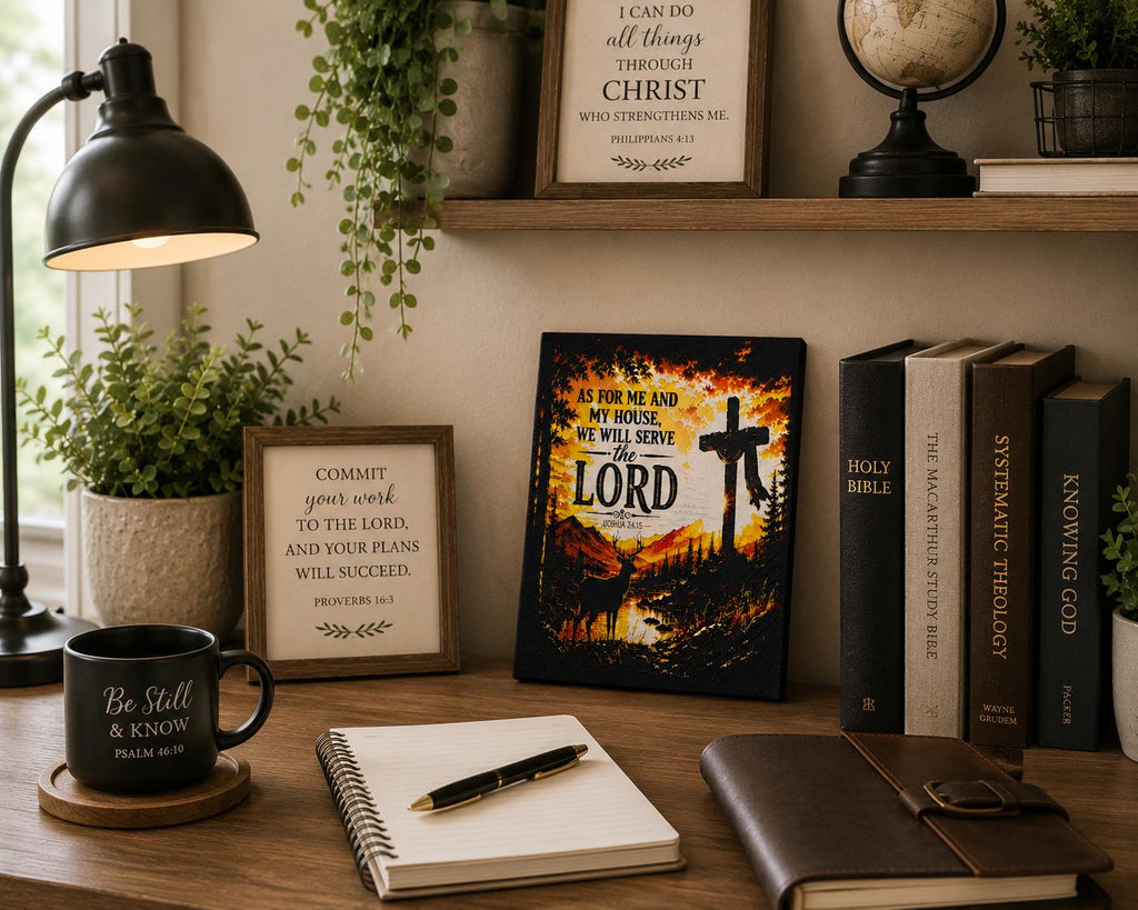 Joshua 24:15 Christian Wall Art | 3D Printed Scripture Decor, Faith Home Decoration