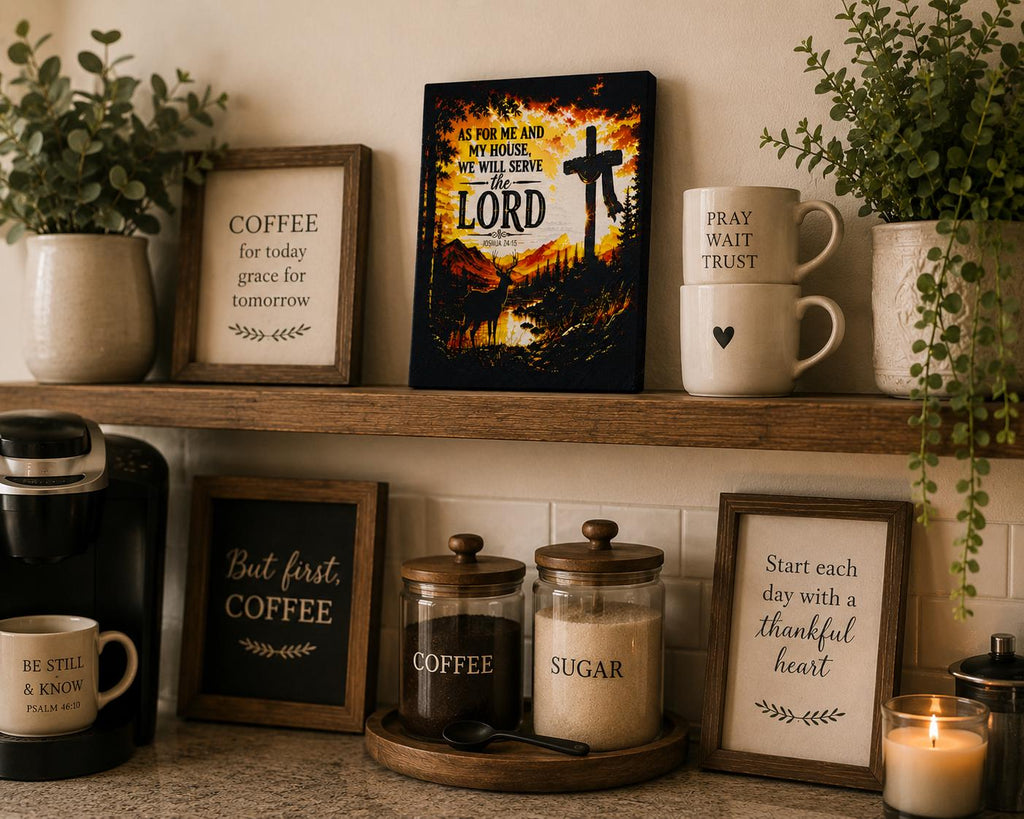 Joshua 24:15 Christian Wall Art | 3D Printed Scripture Decor, Faith Home Decoration