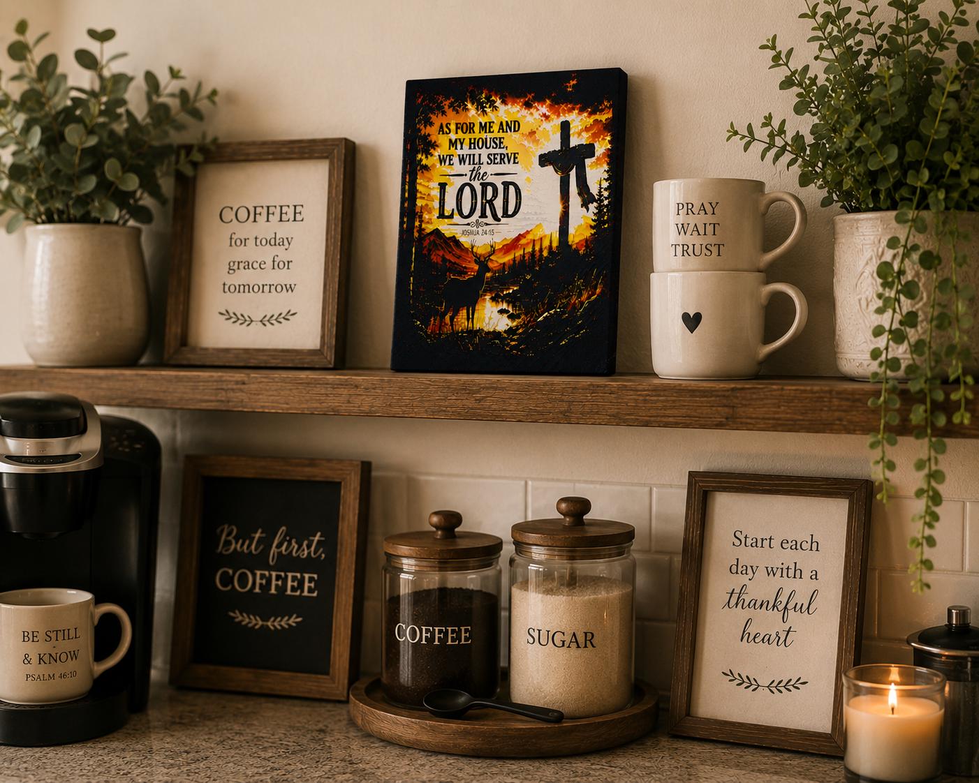 Joshua 24:15 Christian Wall Art | 3D Printed Scripture Decor, Faith Home Decoration