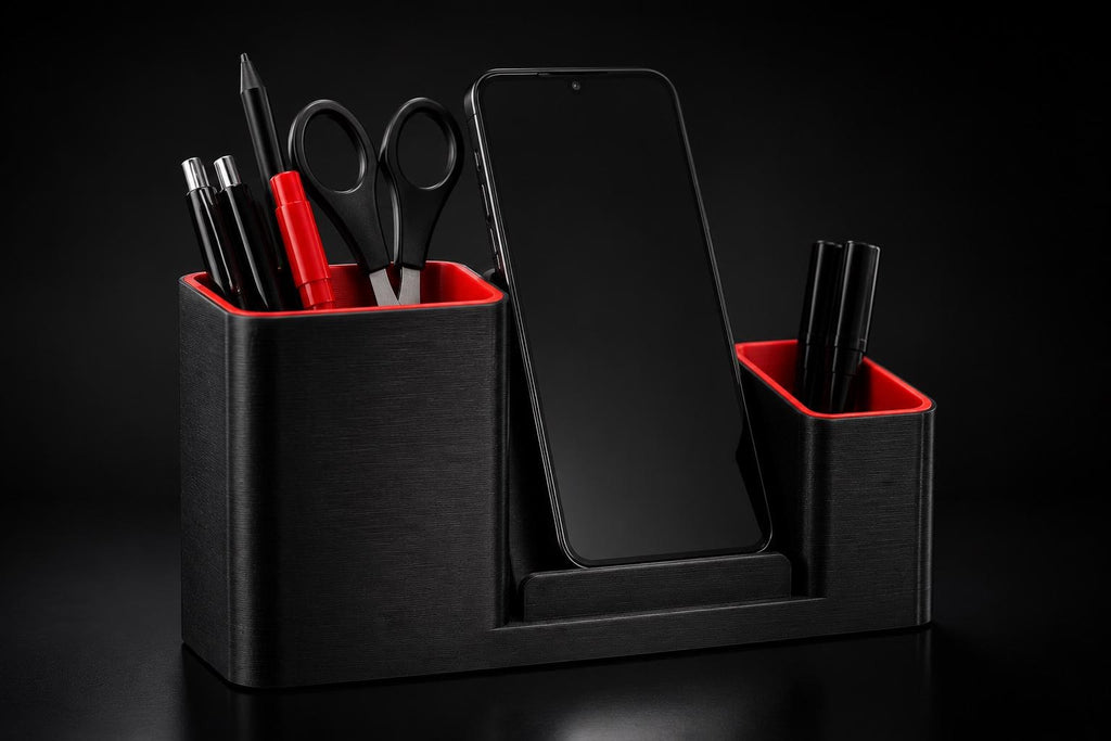 3D Printed Teacher Desk Organizer | Phone Stand, Pen Holder, Classroom Accessory