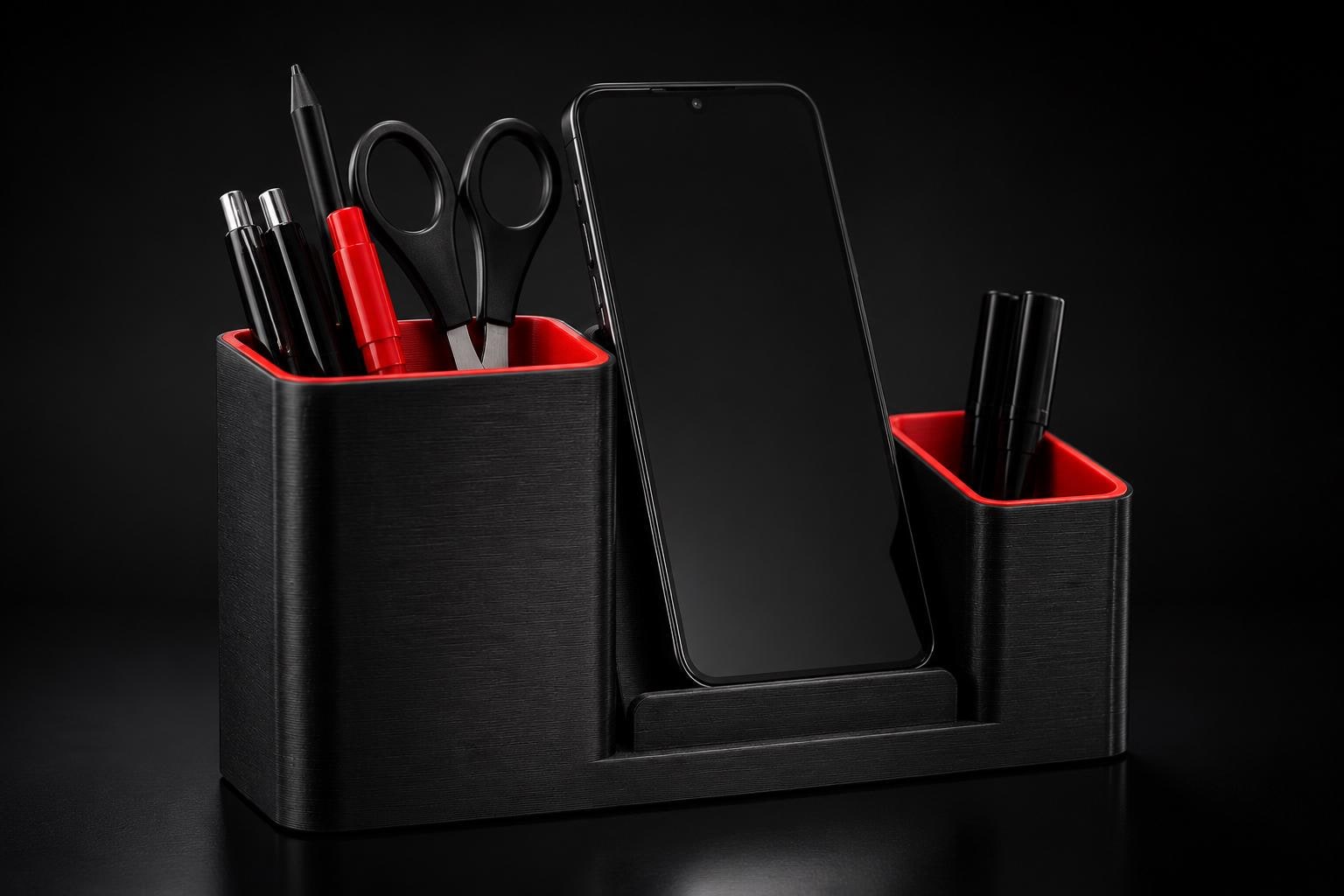 3D Printed Teacher Desk Organizer | Phone Stand, Pen Holder, Classroom Accessory