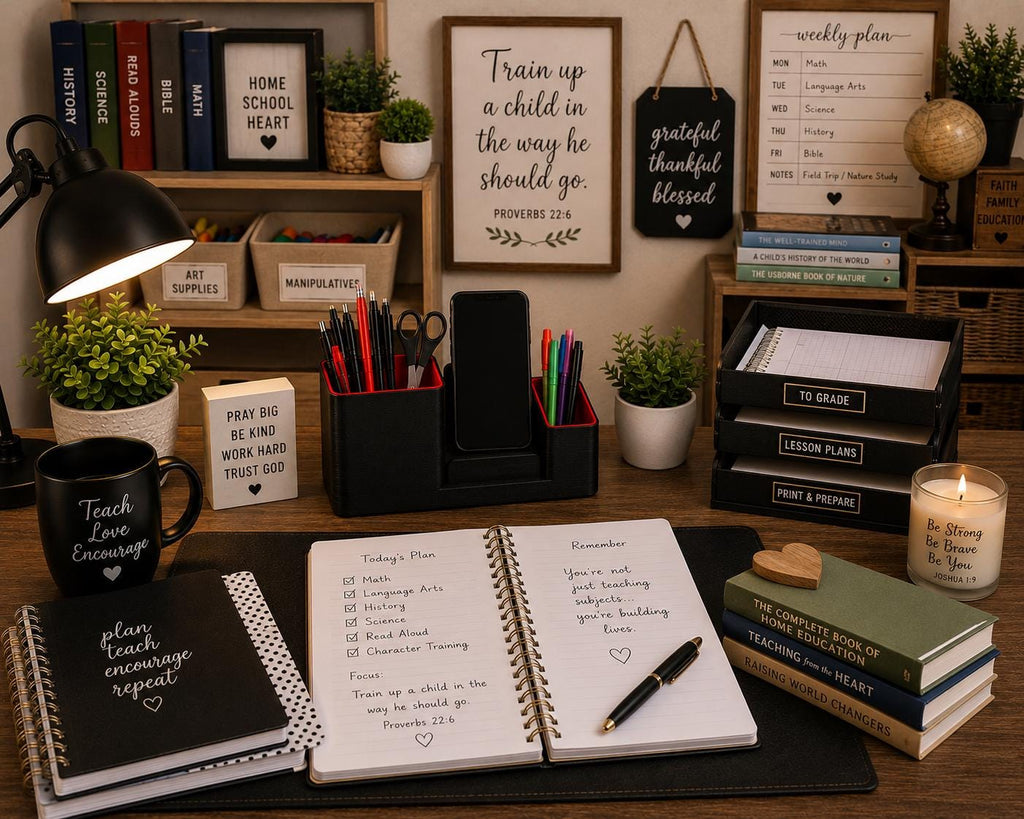 3D Printed Teacher Desk Organizer | Phone Stand, Pen Holder, Classroom Accessory