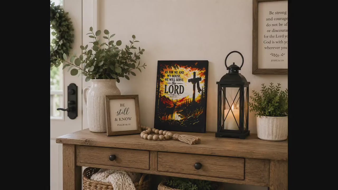 Joshua 24:15 Christian Wall Art | 3D Printed Scripture Decor, Faith Home Decoration
