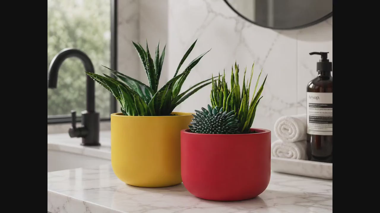 Set of 2 Modern Planter Pots | Minimalist Home Decor